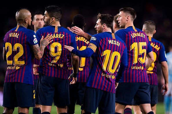 barcelona players jersey number 2019