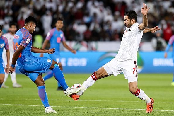 Ali Mabkhout secured the points late in the second half for the UAE