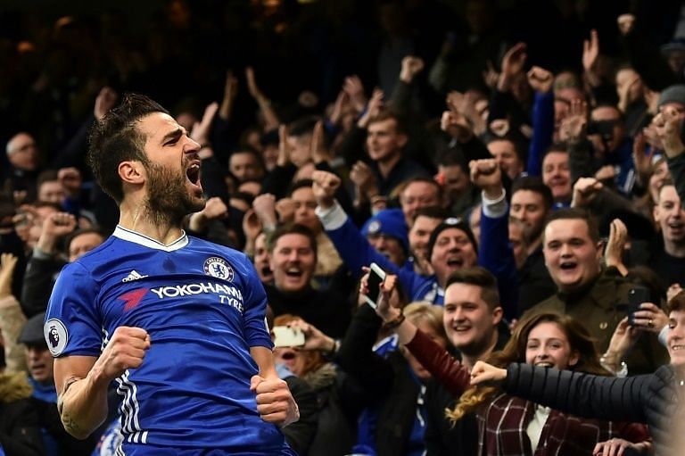 Fabregas recorded the most assists for Chelsea during the 2016-17 season