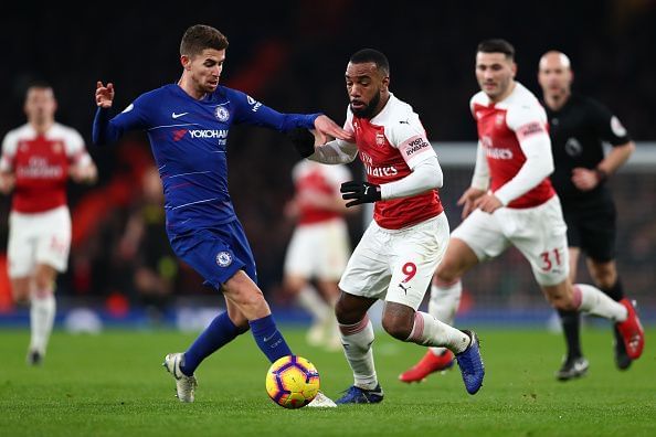 Jorginho was barely given time on the ball