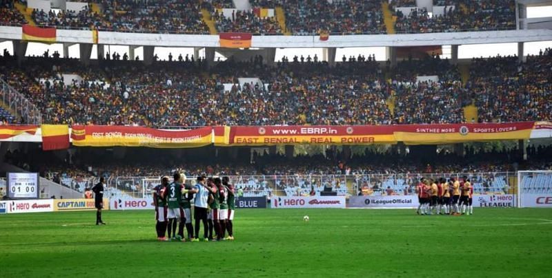 Moments before kick-off from a &#039;Kolkata Derby&#039;