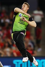 Sams' left-arm pace and aggressive batting have earned him a place as the #6 all-rounder.