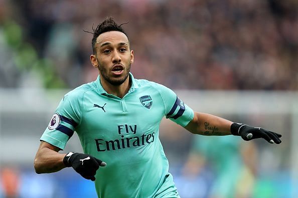 Arsenal striker Aubameyang in action in the Premier League