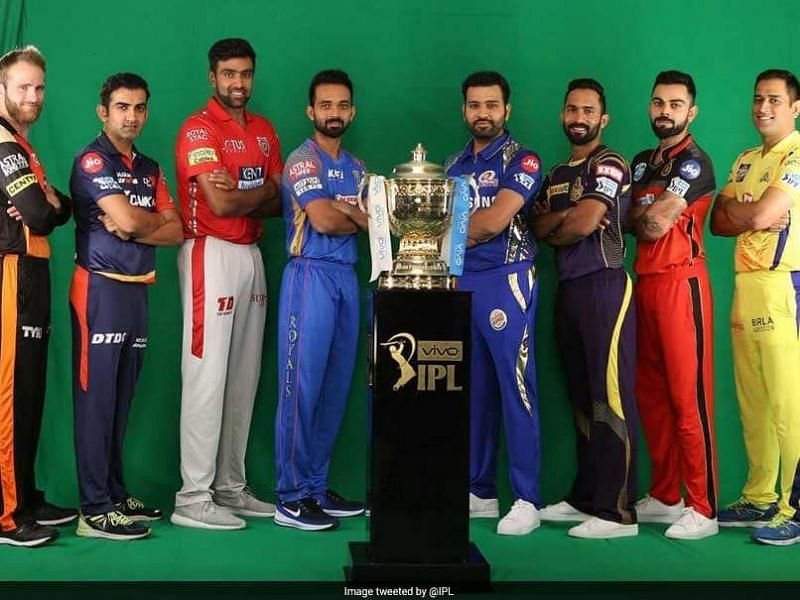 Captains with IPL Trophy