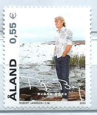 STAMP ON BJORN BORG ISSUED BY ALAND ISLANDS