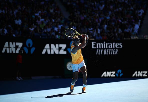 The Demolition Man: Nadal makes light work of his opponent as he storms into the quarterfinals