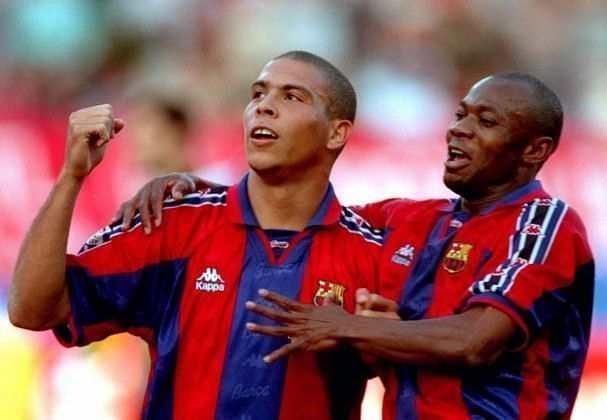 Amunike with the original Ronaldo