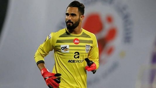 Amrinder Singh in a Mumbai City FC jersey