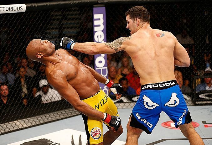 Image result for chris weidman vs anderson silva 1