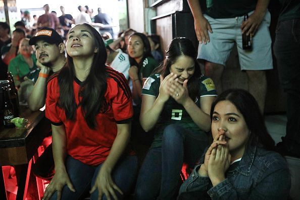 Soccer Fans In Tijuana Watch Mexico-Brazil World Cup Match