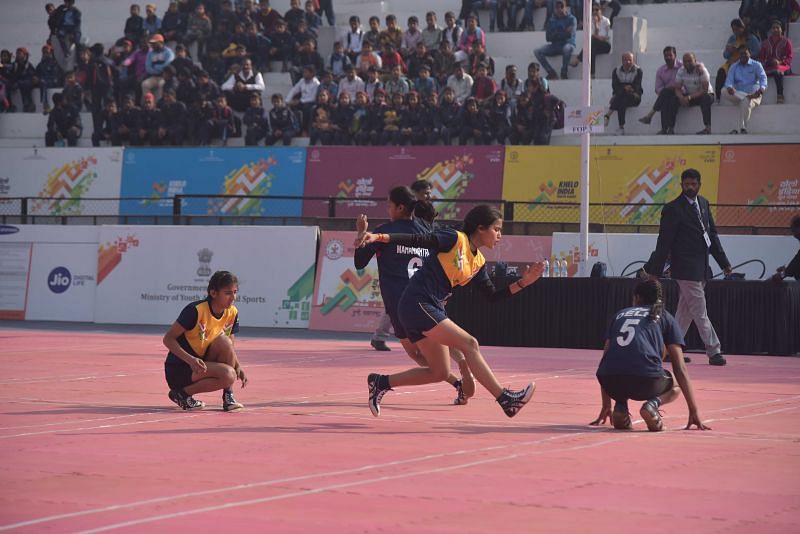 Girls under-17 Kho kho Final Maharashtra v Delhi at Khelo India Youth Games