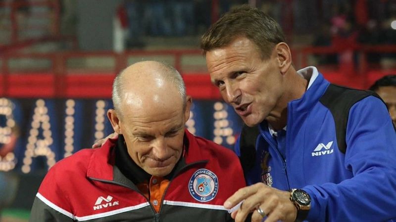 Steve Coppell (L) with former ATK manager Teddy Sheringham