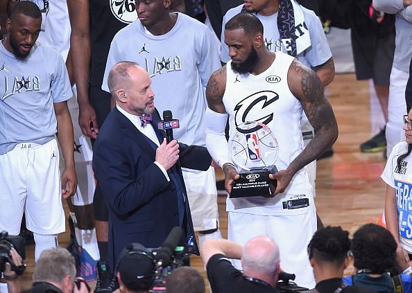 LeBron James received his third All-Star MVP trophy