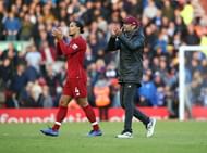 Virgil van Dijk with current boss Jurgen Klopp