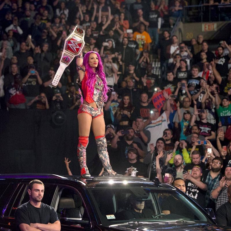 Sasha Banks in Hell in a Cell 2016, a PPV which was headlined by Charlotte Flair and herself