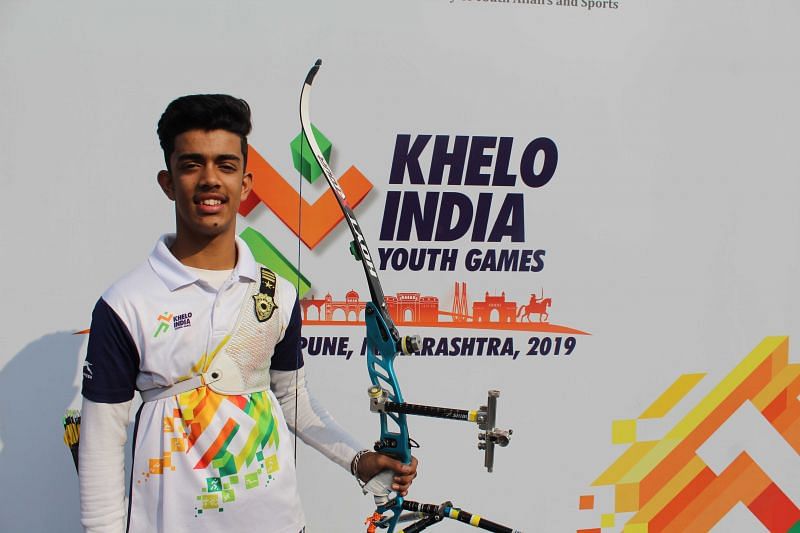 Archer Vinayak Verma of Punjab at Khelo India Youth Games