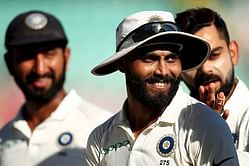 WATCH: Ravindra Jadeja does signature sword celebration after getting to 50 in Sydney Test