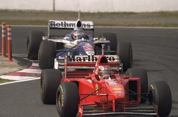 Michael Schumacher &amp; Villeneuve&#039;s rivalry turned sour at Jerez in 1997.