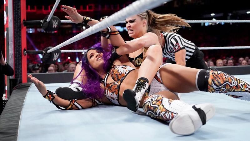 Rousey retained her title against former RAW Women&#039;s Champion Sasha Banks.