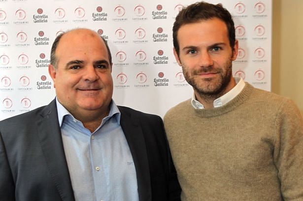 Juan Mata with his father