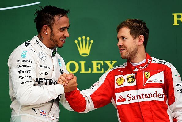 Lewis Hamilton and Sebastian Vettel