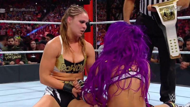 Sasha Banks took Ronda Rousey to her limits at The Royal Rumble