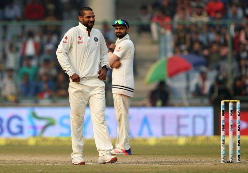 Shikhar Dhawan was reported after bowling three overs