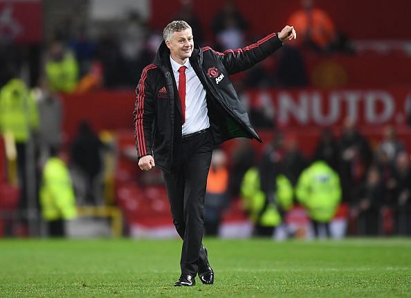 Ole Gunnar Solskjaer has praised his players and the fans