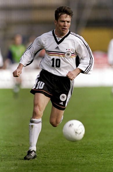 Lothar Matthaus in action for Germany