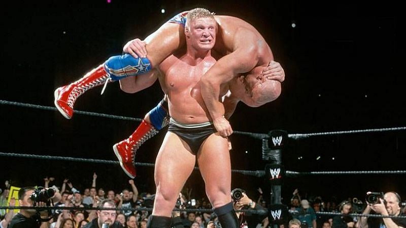 Kurt Angle battled Brock Lesnar in the main event of WrestleMania 19, over a decade ago.