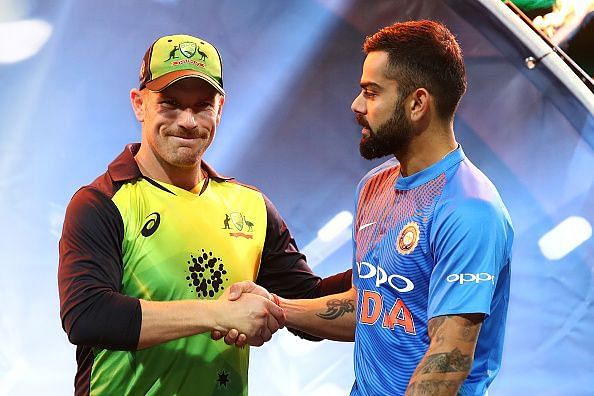 Aaron Finch and Virat Kohli