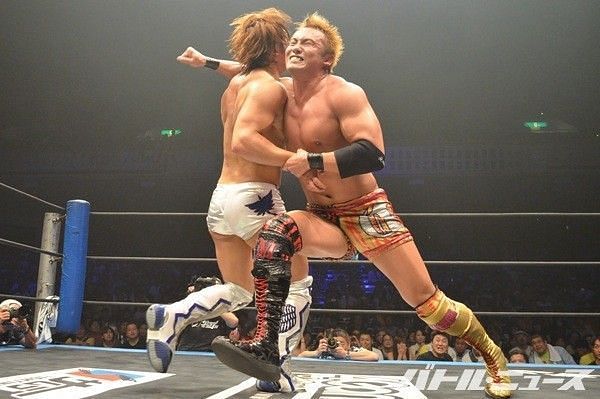 Kazuchiko Okada has made his version of a short arm clothesline one of the most talked about moves on the internet