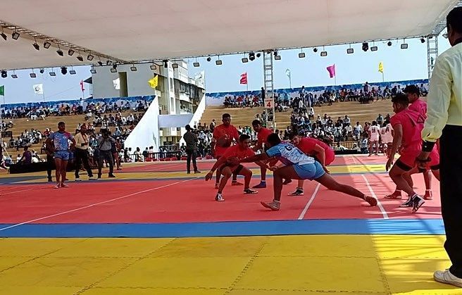 Senior National Kabaddi Championships are being held at Roha Raigad in Maharashtra