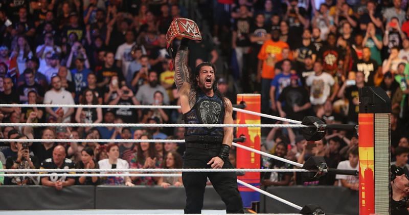 Reigns as Universal Champion at Summerslam 2018.