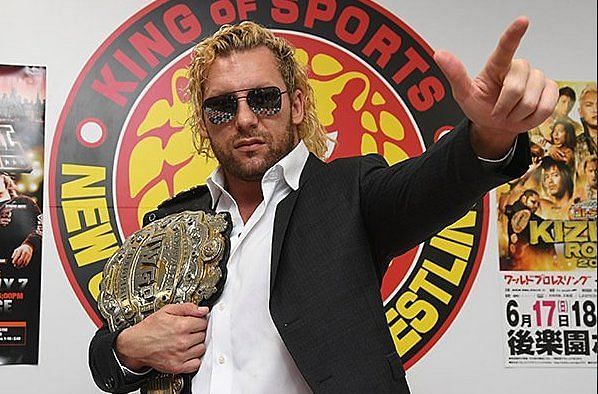 Kenny Omega at an NJPW press conference.