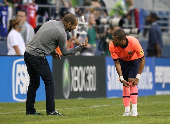 Guardiola worked with Dani Alves back during his spell as Barcelona boss