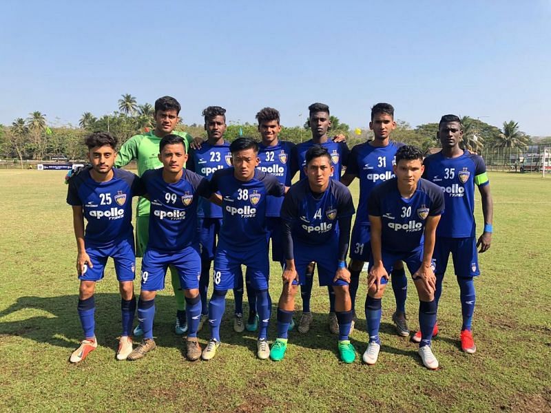 Chennaiyin FC&#039;s Playing XI against Shillong Lajong in their Elite League encounter