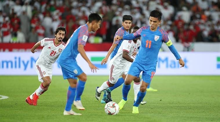 Sunil Chhetri in action