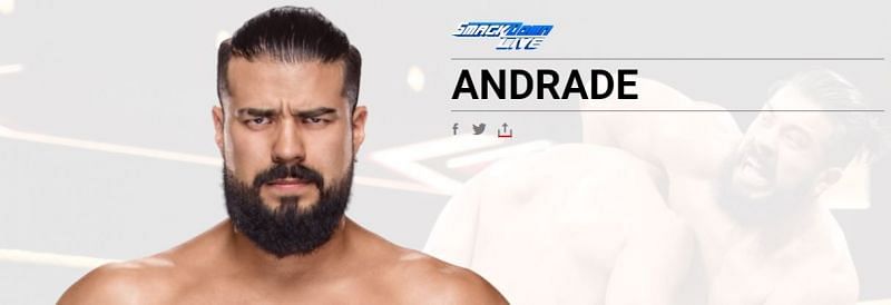 Andrade&#039;s profile on WWE.com