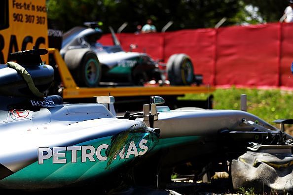 There was no love lost when Hamilton and Rosberg crashed at the Spanish GP last year in 2016.