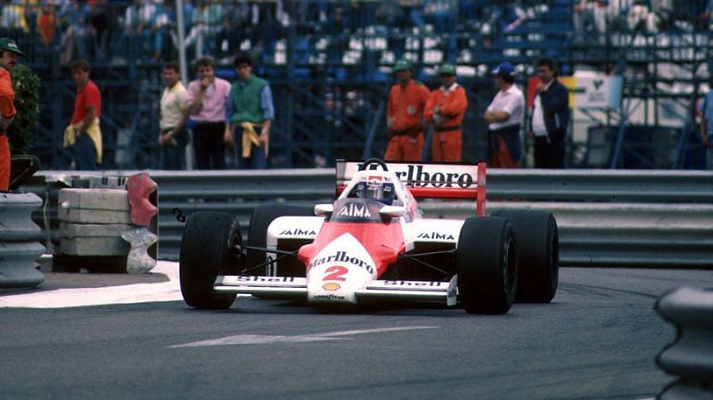 Prost en route to winning at Monaco Grand Prix in 1985
