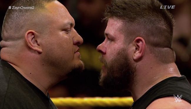 Samoa Joe made his first appearance in NXT after the Title match between Kevin Owens and Sami Zayn