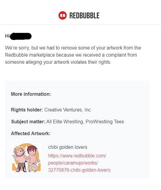 The Copyright Claim on Redbubble on &#039;Golden Lovers&#039;