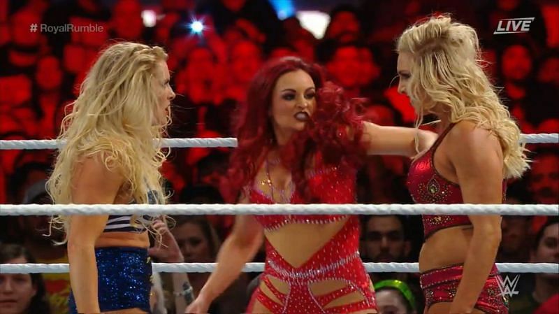 Lacey Evans, Maria Kanellis, and Charlotte Flair