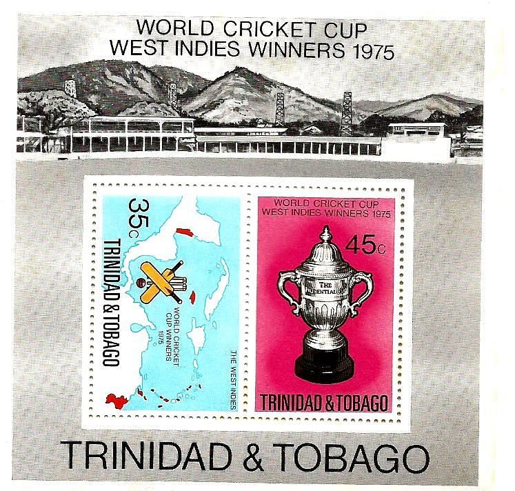 Miniature sheet issued by Trinidad and Tobago during the 1975 World Cup