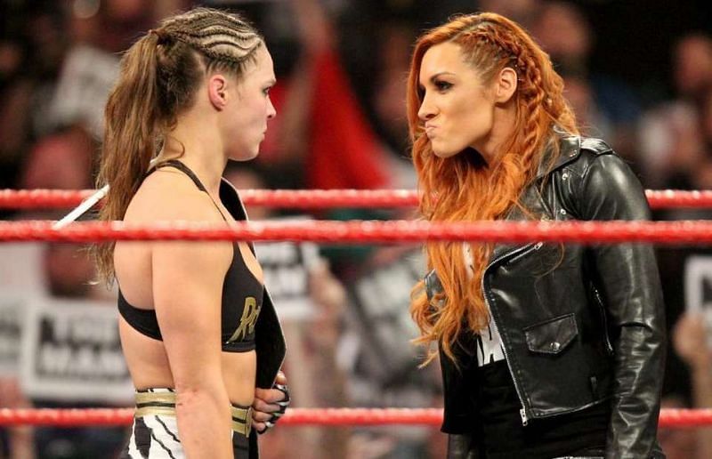 Ronda Rousey confronts Becky Lynch on Monday Night Raw