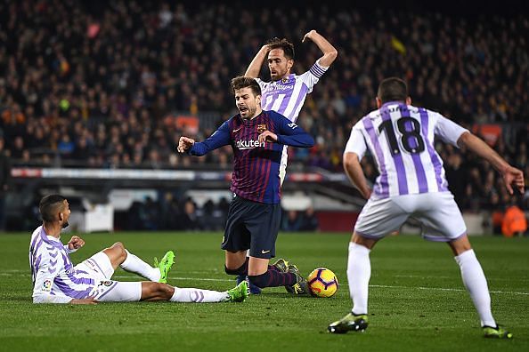 Pique winning the penalty for Barcelona which helped them score. It is the only moment that caused a difference in the scoreline.