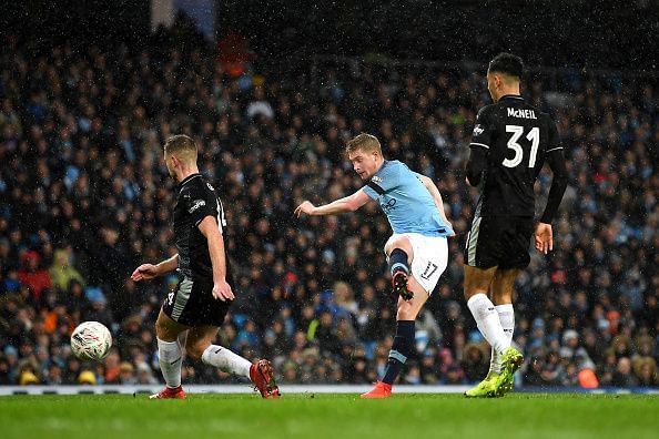 Kevin De Bruyne and Manchester City demolished Burnley 5-0 in the previous round