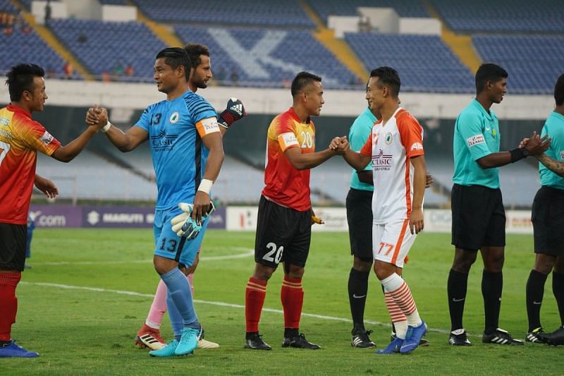 Chencho (white jersey) scored the goal for Neroca