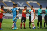 Chencho (white jersey) scored the goal for Neroca